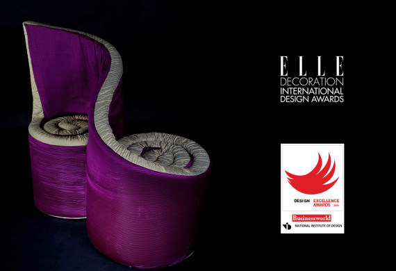 Best Furniture Design – Elle Deco international design awards 2005<br>Finalist – Best Furniture Design BusinessWorld – NID design excellence awards 2005